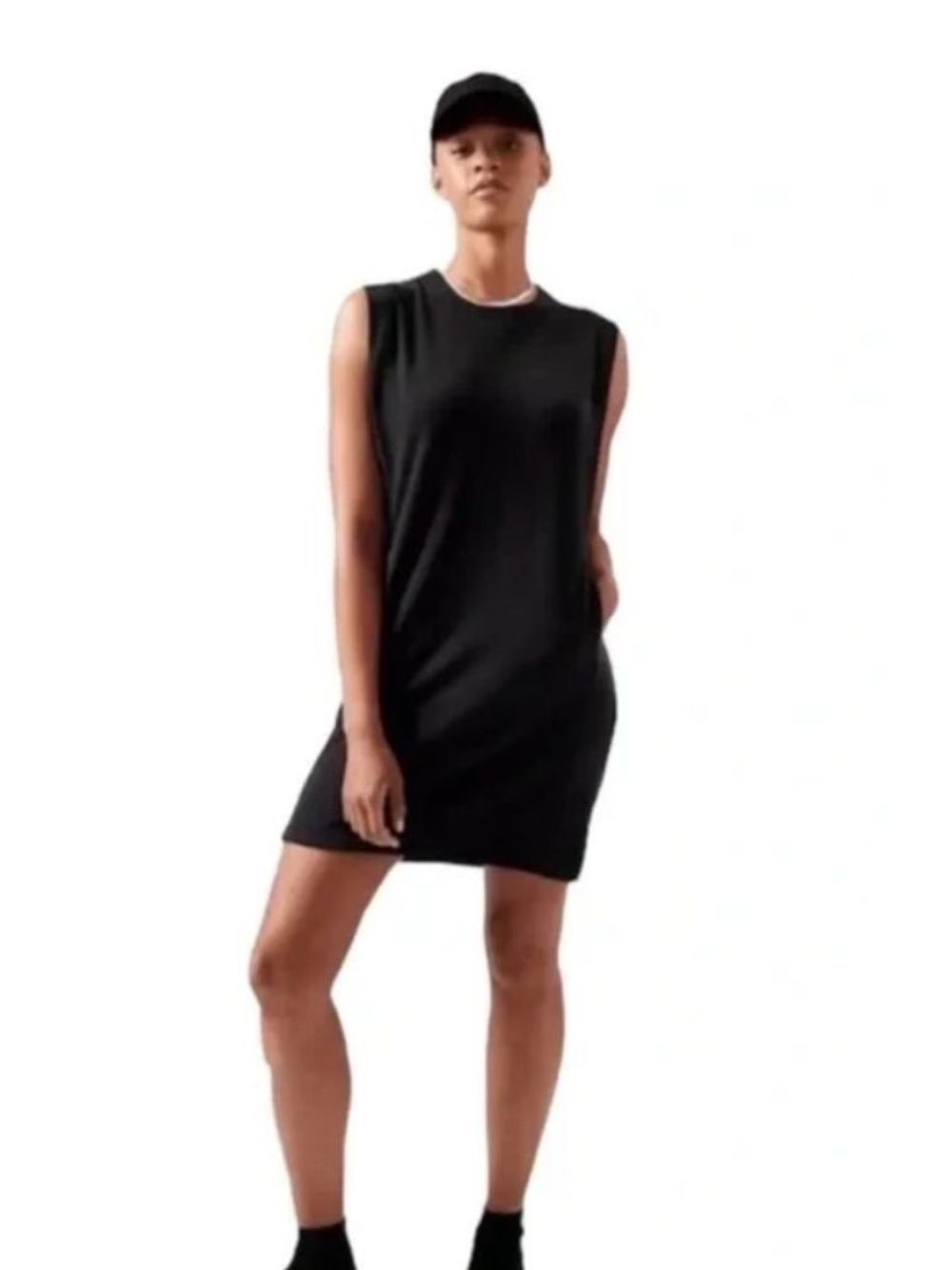 Athleta Seasoft Black Tank Dress NWT